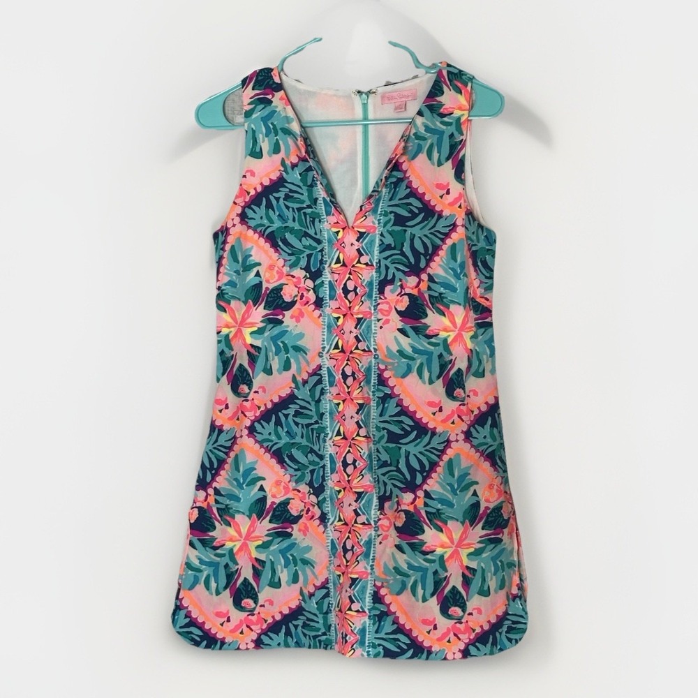 Lilly Pulitzer Tanya Romper Seaside Aqua Summer Beach Travel Pool Size 2